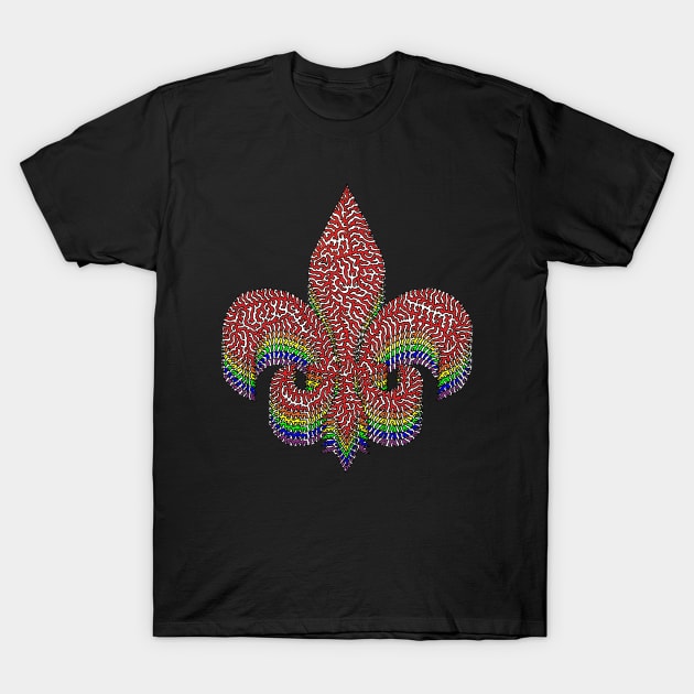 Fleur De Lis T-Shirt by NightserFineArts